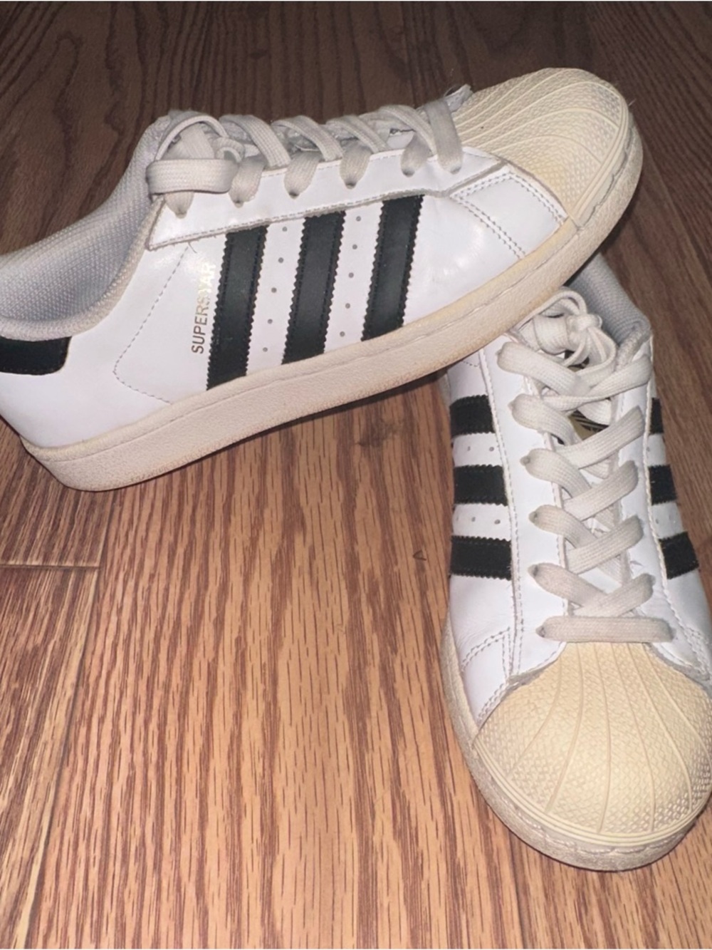 adidas White and Black Superstar Sneakers